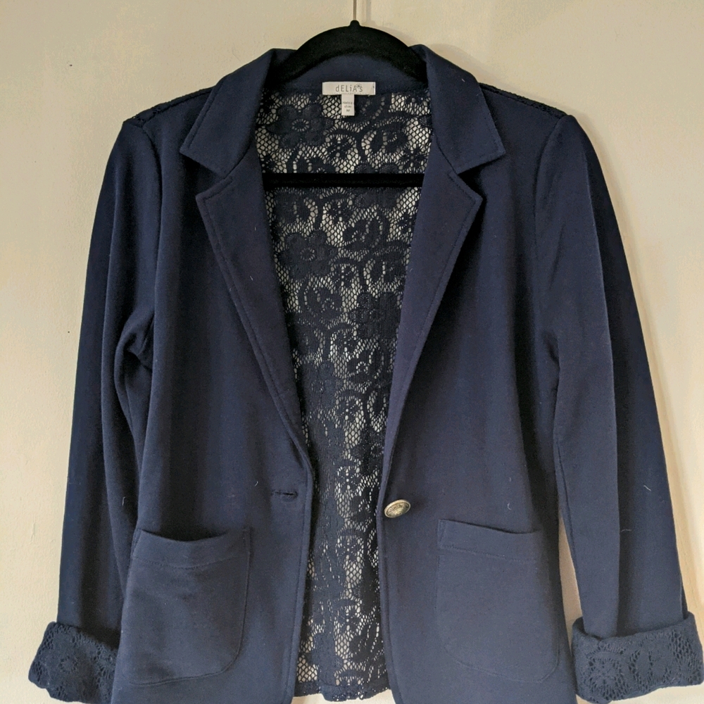 Navy blue casual blazer